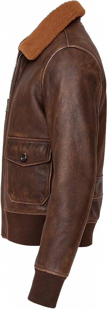 G-1 Flight Bomber A2 Jacket Distressed Brown Leather Aviator G-1 Flight Bomber A2 Jacket Distressed Brown Leather Aviator